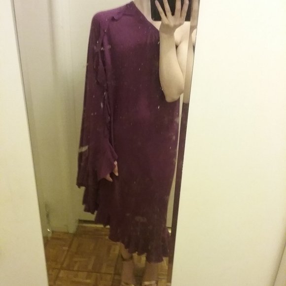 Free People Beach Faux Wrap Ruffle Flounce Maxi Skirt/Dress - Picture 10 of 16